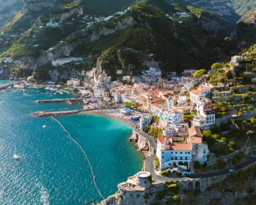 Aerial View Of Amalfi Coast